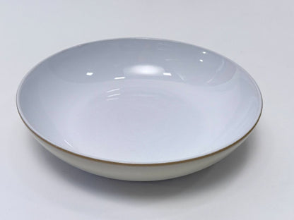 Denby Linen Coupe Pasta Bowl 8 Inch Stoneware Made In England Vintage Tableware 2000s