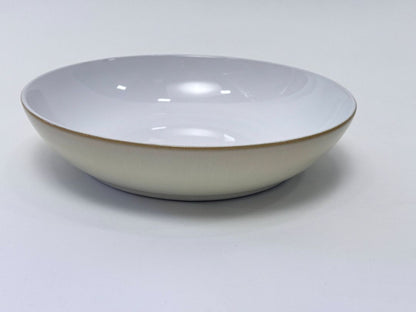 Denby Linen Coupe Pasta Bowl 8 Inch Stoneware Made In England Vintage Tableware 2000s