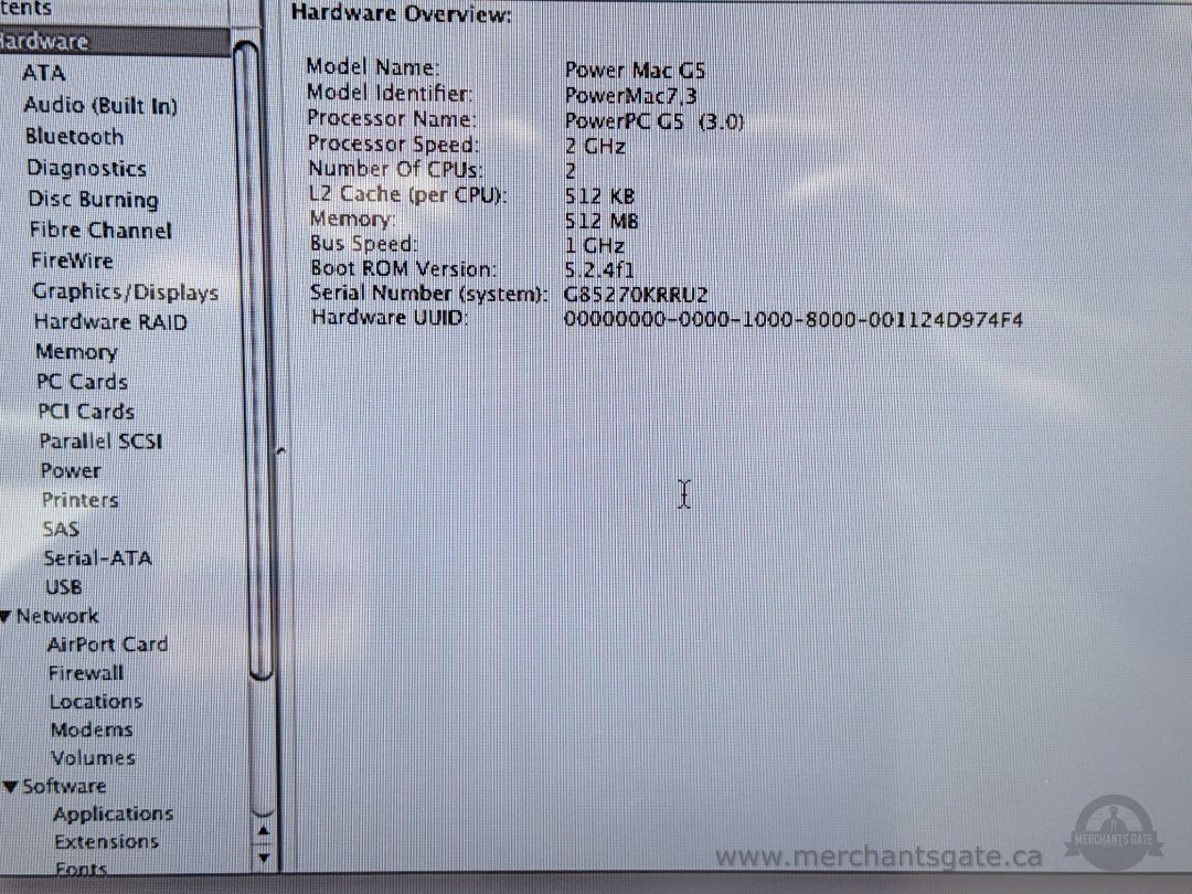 Apple Power Mac G5 Dual 2GHz Tower Desktop Computer PowerPC G5 ATI Radeon