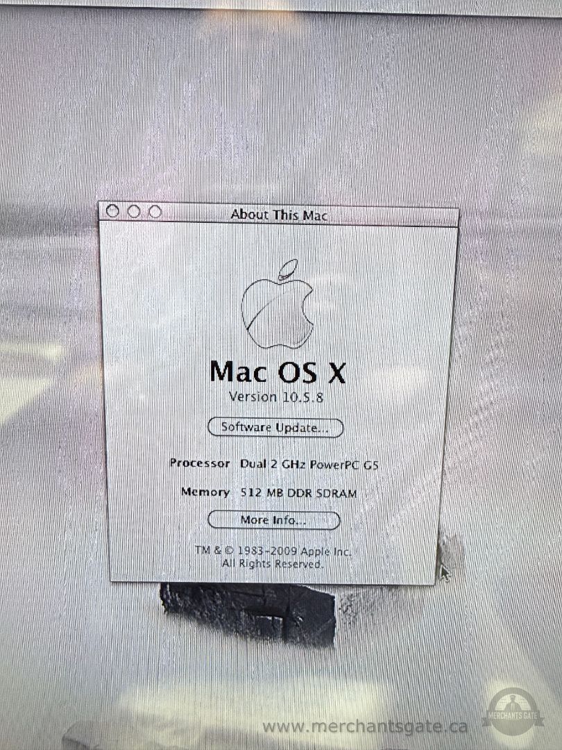 Apple Power Mac G5 Dual 2GHz Tower Desktop Computer PowerPC G5 ATI Radeon