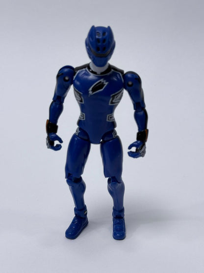 Vintage Blue Power Ranger Action Figure – 6” Articulated Toy – 2000s Jungle Fury Ranger