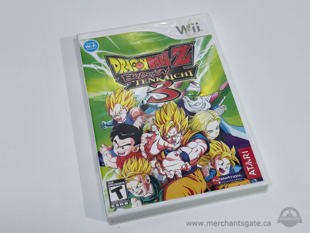 Dragon Ball Z Budokai Tenkaichi 3 Wii Game in Case Fighting Anime