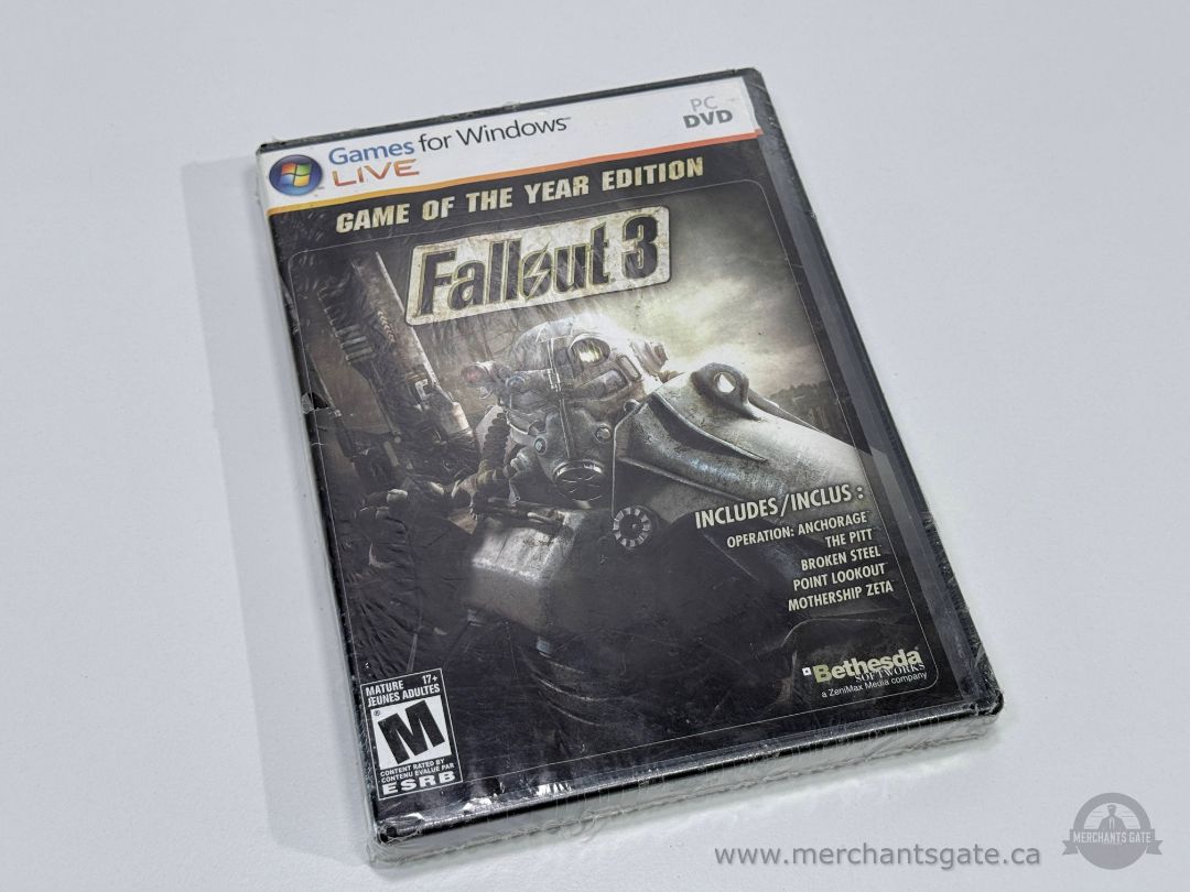 Fallout 3 Game of the Year Edition PC DVD Games for Windows Live