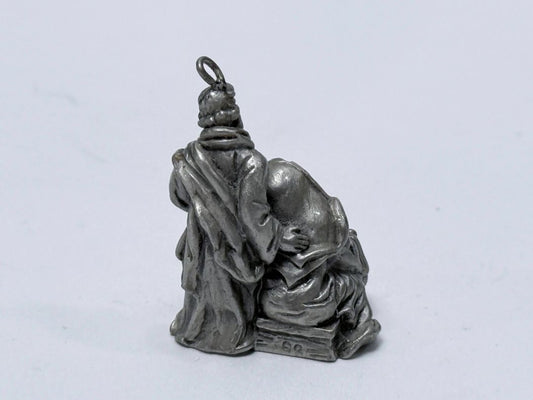 Vintage Hallmark Pewter Nativity Scene Miniature ornament 1998 Holy Family Collectible Charm
