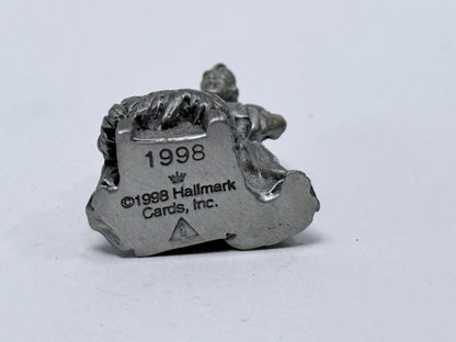 Vintage Hallmark Pewter Nativity Scene Miniature ornament 1998 Holy Family Collectible Charm