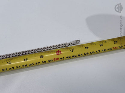 Solid 925 Sterling Silver Cuban Link Chain 17” 53g Heavy 7mm GFAB Mark