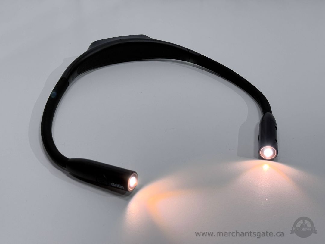 Gritin LED Neck Reading Light Flexible Book Light Rechargeable