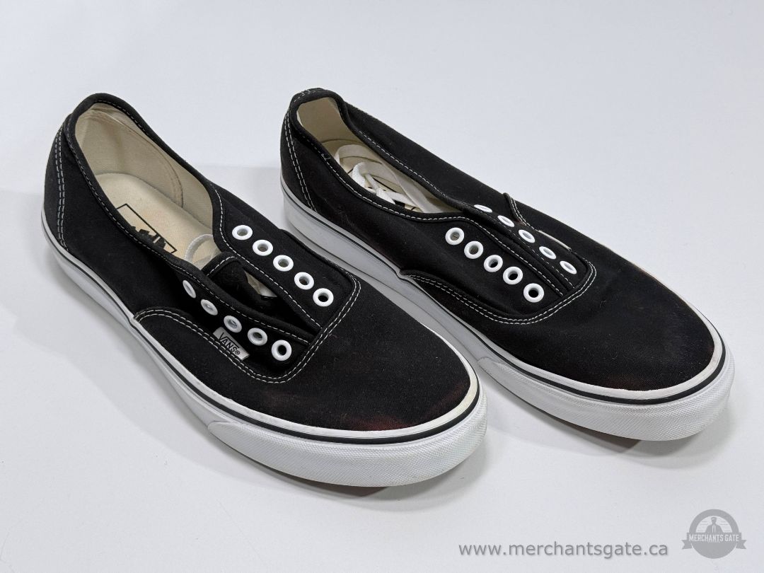 Vans Authentic Black Canvas Sneakers Mens Size 10 Skate Shoes Low Top