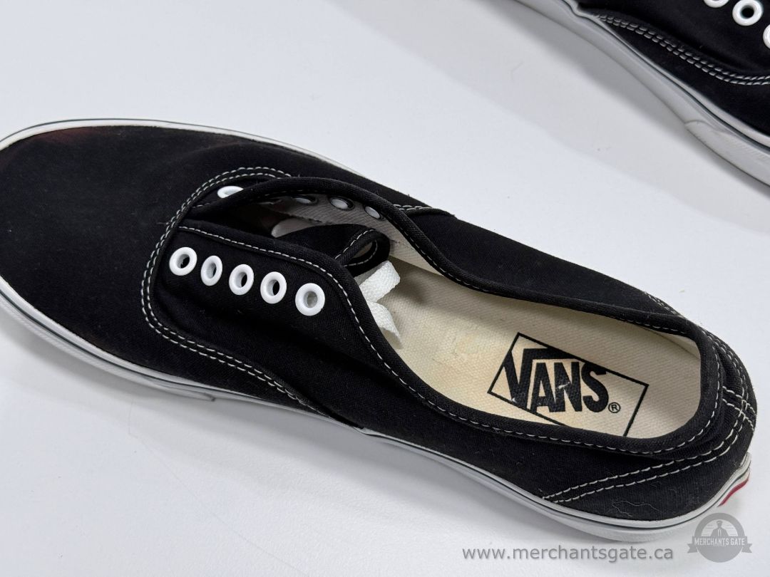 Vans Authentic Black Canvas Sneakers Mens Size 10 Skate Shoes Low Top