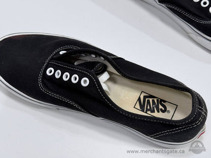 Vans Authentic Black Canvas Sneakers Mens Size 10 Skate Shoes Low Top