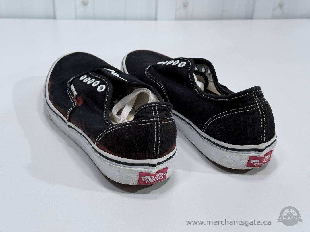 Vans Authentic Black Canvas Sneakers Mens Size 10 Skate Shoes Low Top