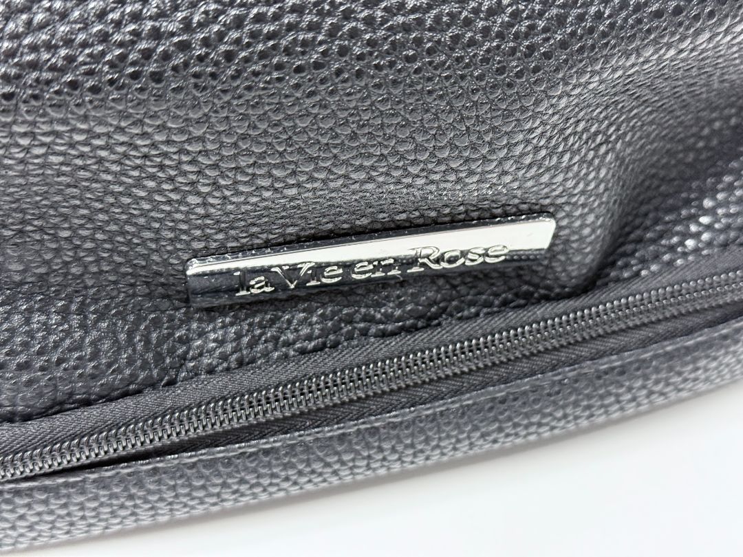 La Vie En Rose Faux Leather Makeup Travel Bag with Strap