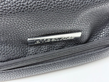 La Vie En Rose Faux Leather Makeup Travel Bag with Strap