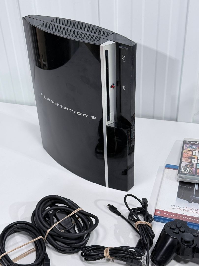 Sony PlayStation 3 PS3 160GB Console Bundle 2 Controllers GTA V Mortal Kombat Tested