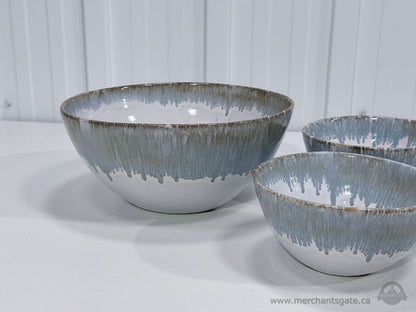 Barcela Drip Glaze Ceramic Bowl Set Made In Portugal