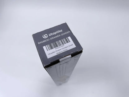 Utoplike Bamboo Drawer Dividers Adjustable Kitchen Bathroom organizer Set of 2