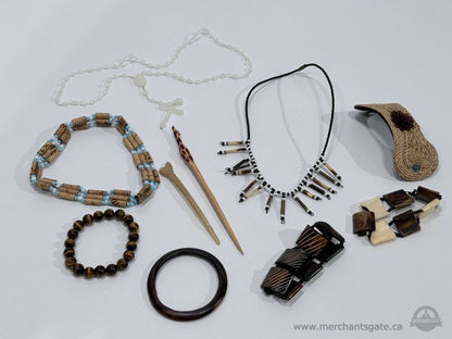 Vintage Mixed Jewelry Accessories Lot Beaded Necklaces Bracelets Hair Pins Rosary