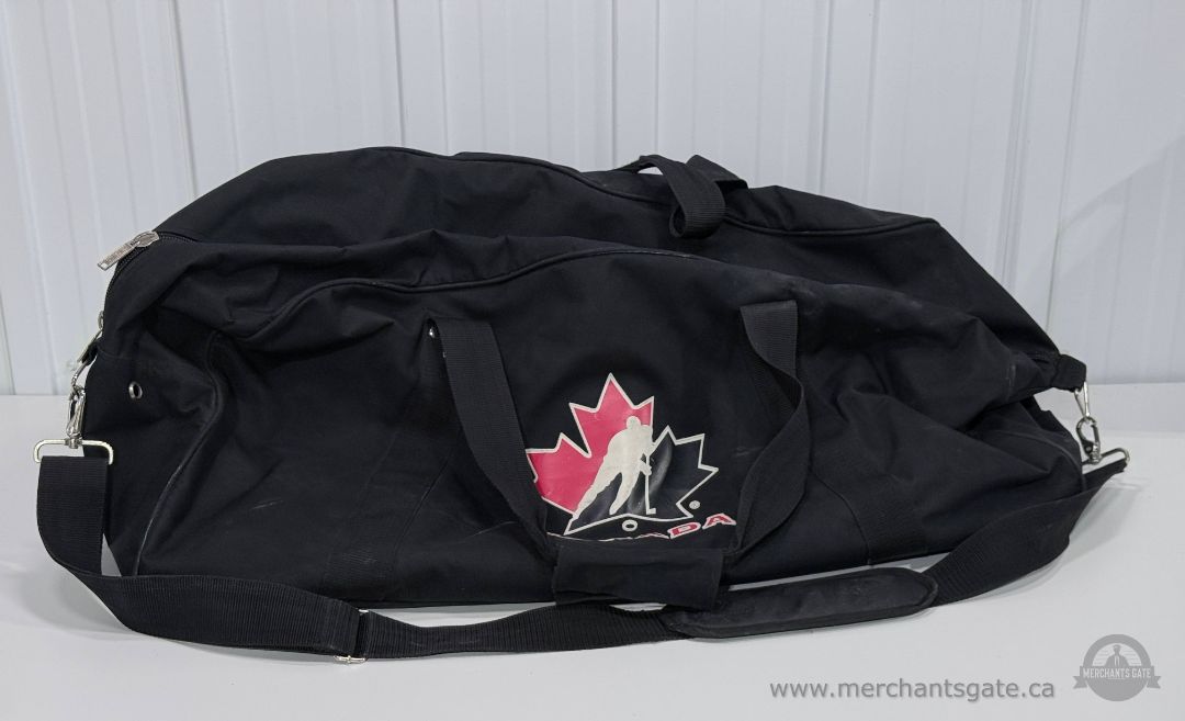 Canada Hockey Equipment Bag 34" Black Carry Duffel Bag with Shoulder Strap