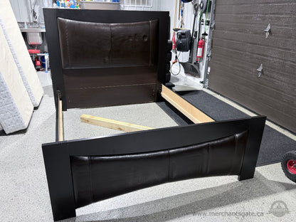 Queen Palliser Bed Frame Real Leather Headboard Footboard 60x80