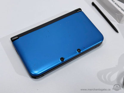 Nintendo 3DS XL Blue Handheld Console with Charger Stylus Tested Factory Reset