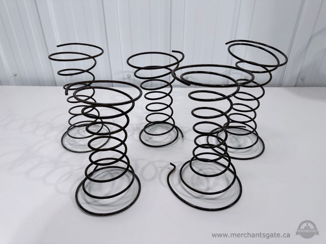 Set of 5 Antique Sofa Coil Springs Vintage Upholstery Furniture Repair 1920s Salvaged