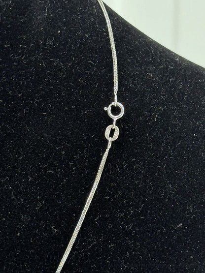 Italian 14K White Gold Snake Chain Necklace 18” ZEI Italy Fine Jewelry 1.9g