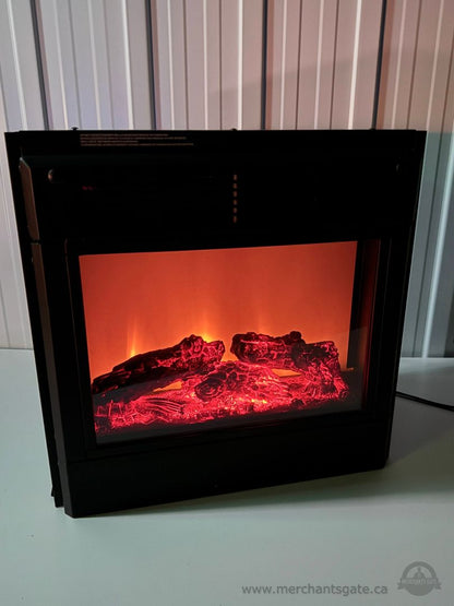 Star Elite Electric Fireplace Insert Heater Faux Flame Black 1500W Freestanding