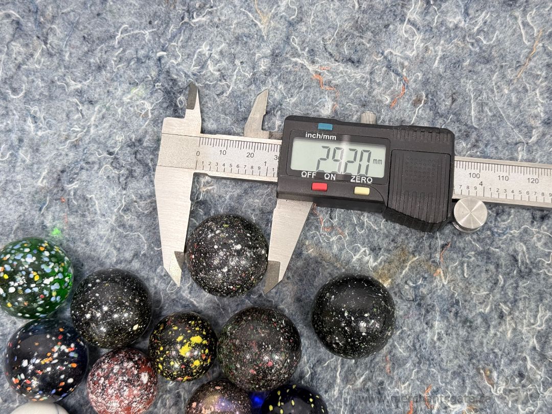 Vintage Shooter Marble Lot Speckled Galaxy Swirl Jumbo Crocks Mixed Collection