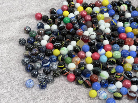 Huge Vintage Marble Lot Mixed Glass Cat’s Eye Swirl Solid Color Marbles 1.34kg