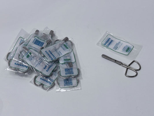 New Lot of 19 Nickel Plated Scissors Individually Packaged