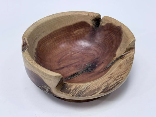 Hand Turned Red Cedar Bowl Signed Dated 2020s