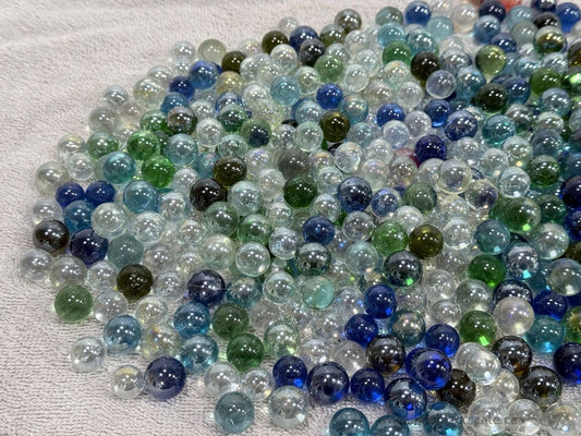 Large Decorative Vintage Glass Marble Lot Vase Fillers Aquarium Craft Marbles 2.27kg