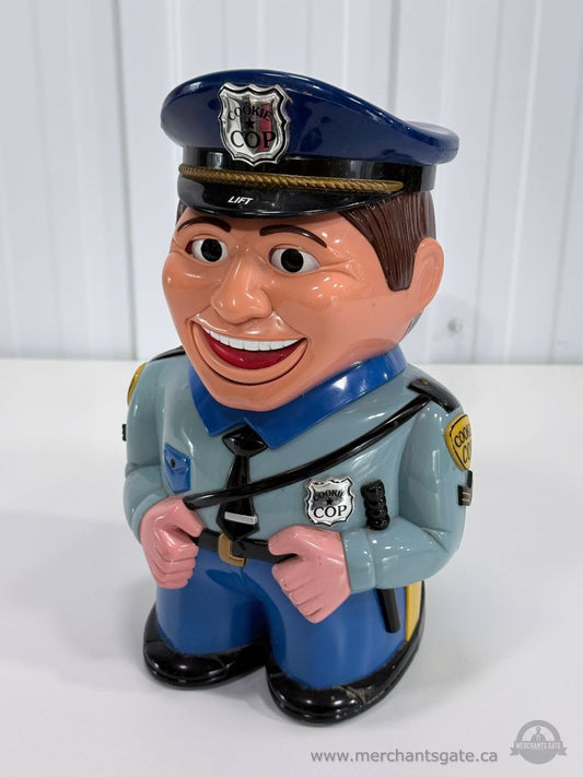 Vintage Talking Cookie Cop Cookie Jar Police Officer 2001 Electronic Cookie Jar