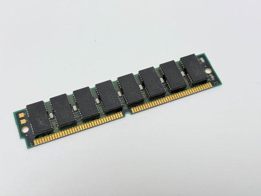 Vintage 4MB 72-pin SIMM RAM stick with IBM70 014400J2C chips, GT-7243P PCB, and full parity (9 chips). Designed for IBM systems in the mid-1990s. This listing is for one stick.