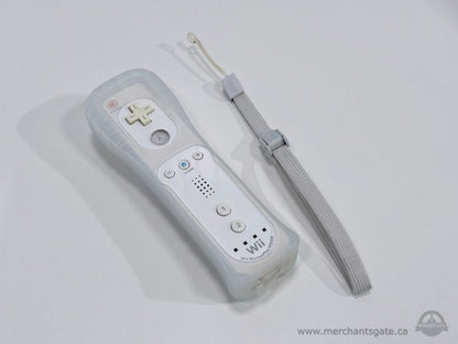 Nintendo Wii MotionPlus Inside White Remote Controller OEM with Sleeve & Strap