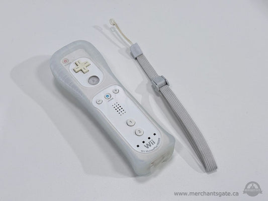Nintendo Wii MotionPlus Inside White Remote Controller OEM with Sleeve & Strap