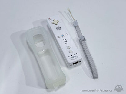 Nintendo Wii MotionPlus Inside White Remote Controller OEM with Sleeve & Strap