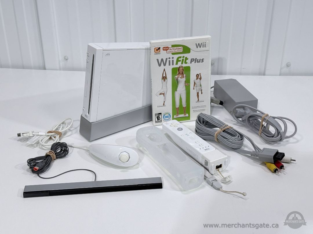Nintendo Wii Console Bundle Complete System Wii Fit Plus Original Nintendo Accessories
