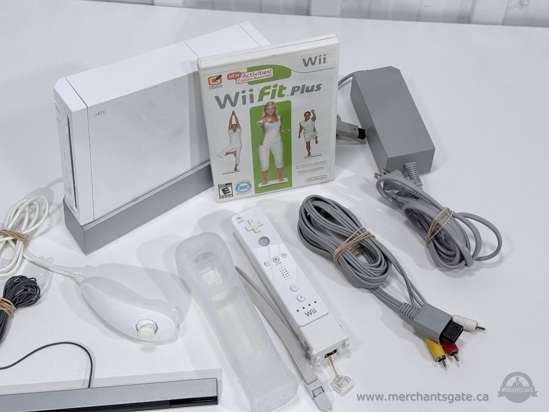 Nintendo Wii Console Bundle Complete System Wii Fit Plus Original Nintendo Accessories