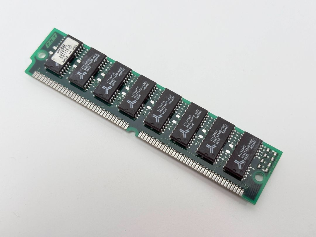 4MB 72 Pin SIMM RAM Stick Alliance AS4C14400J PNY Vintage Memory Module 1990s USA