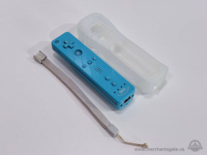 Nintendo Wii MotionPlus Remote Controller Blue OEM Silicone Jacket Wrist Strap