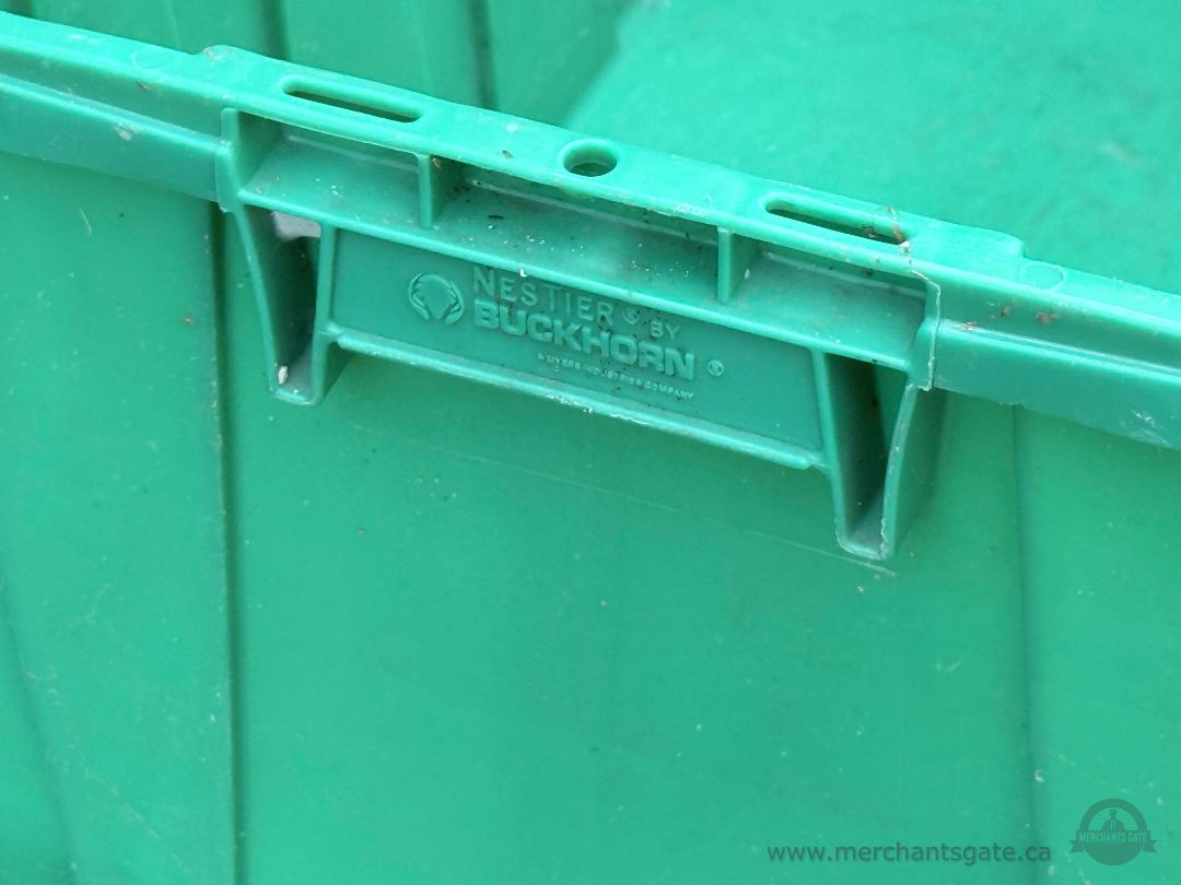 2 Buckhorn Nestier Industrial Storage Totes Moving Bins Stackable
