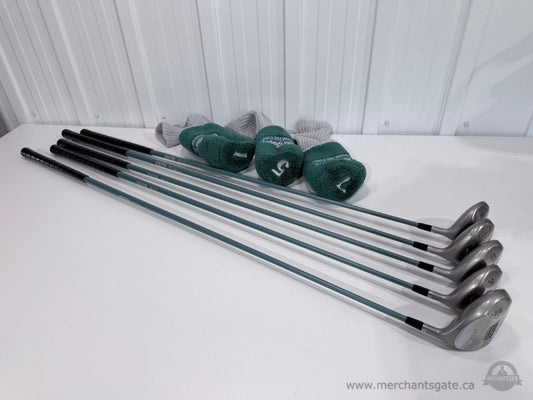 Vintage MacGregor DX Golf Club Set Woods Irons Dual Wedge Head Covers