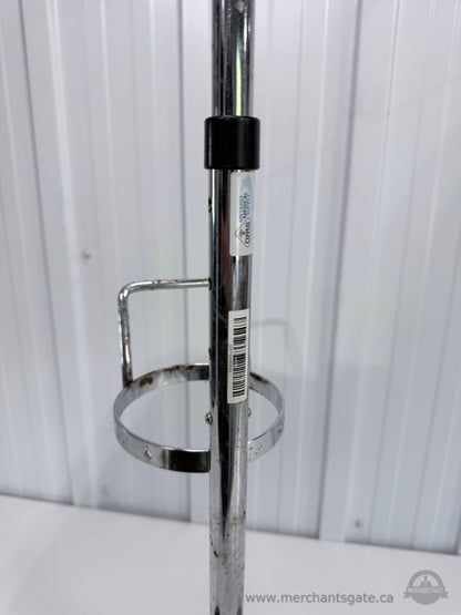 Rolling Chrome Cylinder Tank Cart Stand with Wheels Adjustable Height