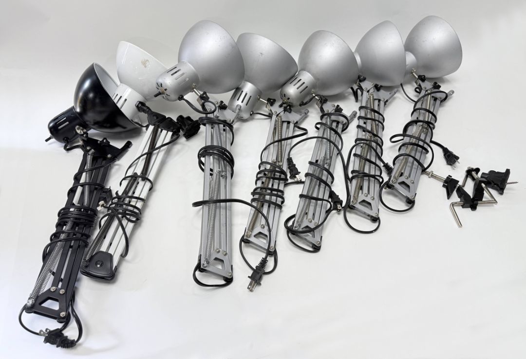 Ikea Adjustable Desk Lamps Lot of 7 Clamp Style Task Lights No Base Mounts