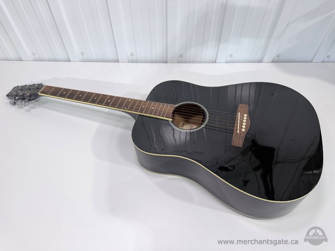 Tradition TG550 Dreadnought Acoustic Guitar Black 6 String Full Size