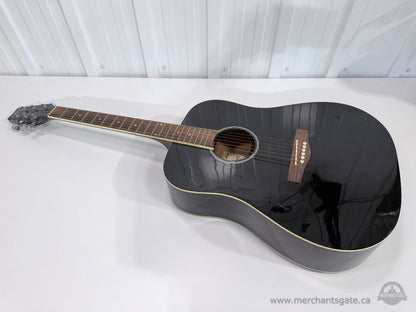 Tradition TG550 Dreadnought Acoustic Guitar Black 6 String Full Size