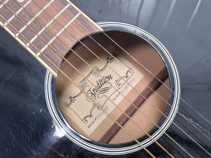 Tradition TG550 Dreadnought Acoustic Guitar Black 6 String Full Size