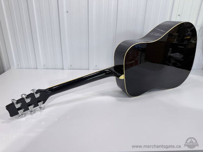 Tradition TG550 Dreadnought Acoustic Guitar Black 6 String Full Size