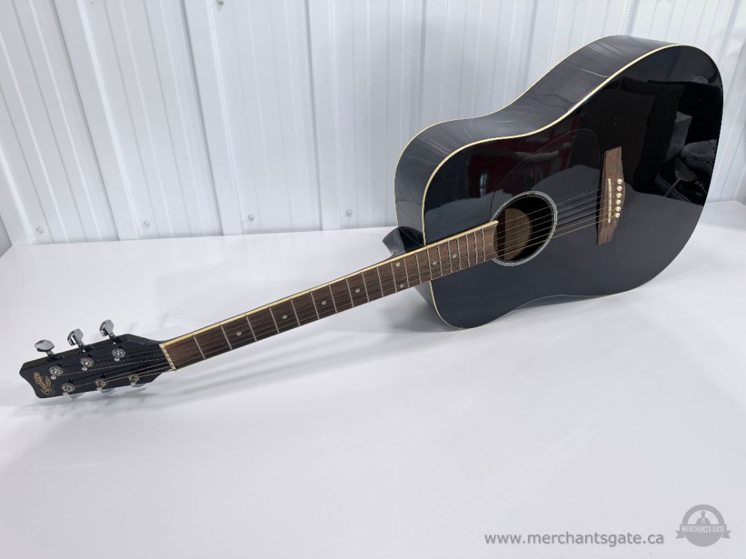 Tradition TG550 Dreadnought Acoustic Guitar Black 6 String Full Size
